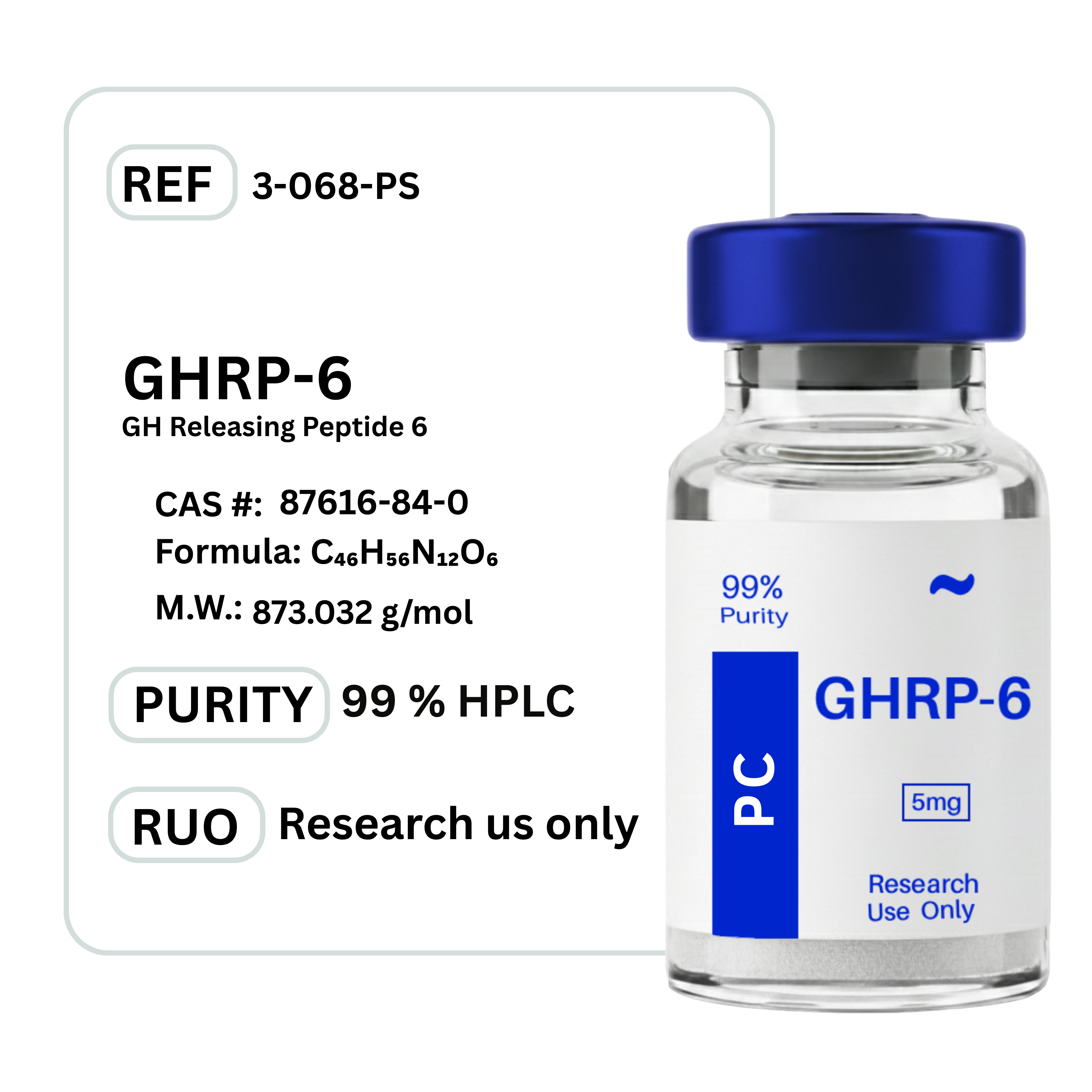 GHRP-6 - Research Grade Growth Hormone Releasing Peptide